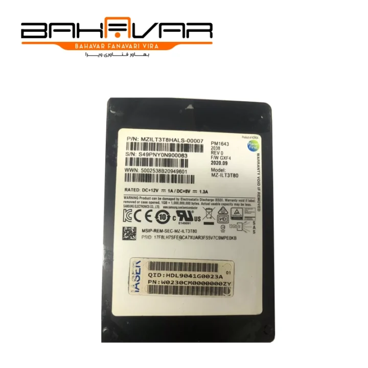 حافظه SSD سرور سامسونگ PM1643 3.8TB SAS 12G