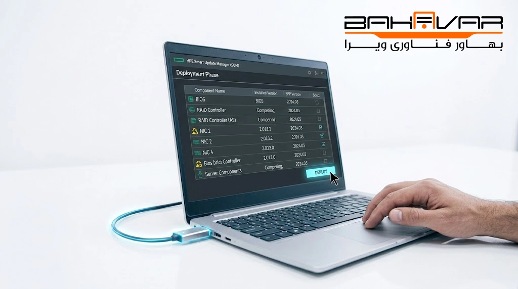 تایید و اجرا در مراحل گام به گام آپدیت فریمور سرور اچ پی | بهاور فناوری ویرا